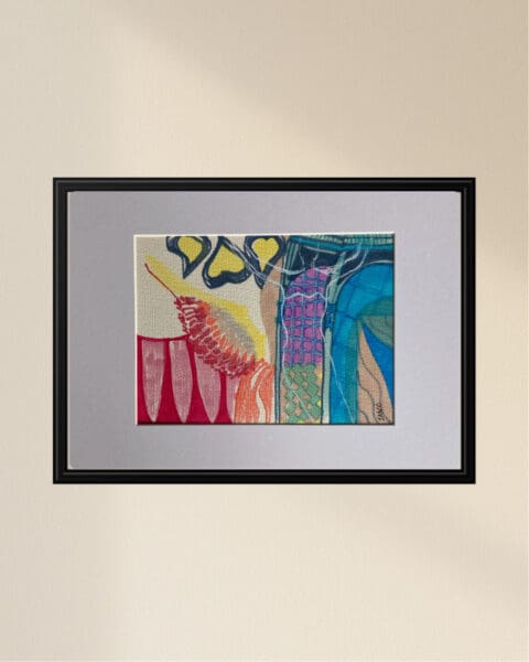 Original Irish Drawing - Irish Art Contemporary - Divorce Celeb - Free As A Bird - A4 Mounted
