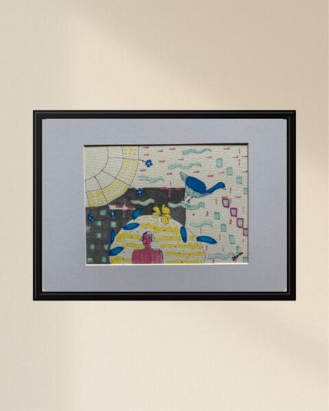 Original Irish Drawing - Irish Art Figurative Art - Dreamscape A4 Mounted