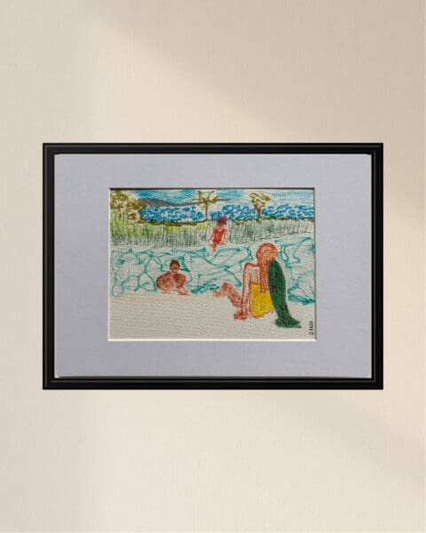 Original Irish Drawing - Irish Art Abstract - The Shared Summer A4