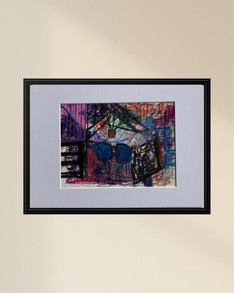 Original Irish Drawing - Irish Art - Interior Design - Interiors Art - Dream Kitchen A4 Mounted