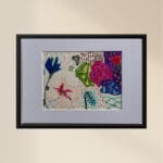 Original Irish Drawing - Irish Art - Floral, Abstract - Ebb and Flow A4 Mounted