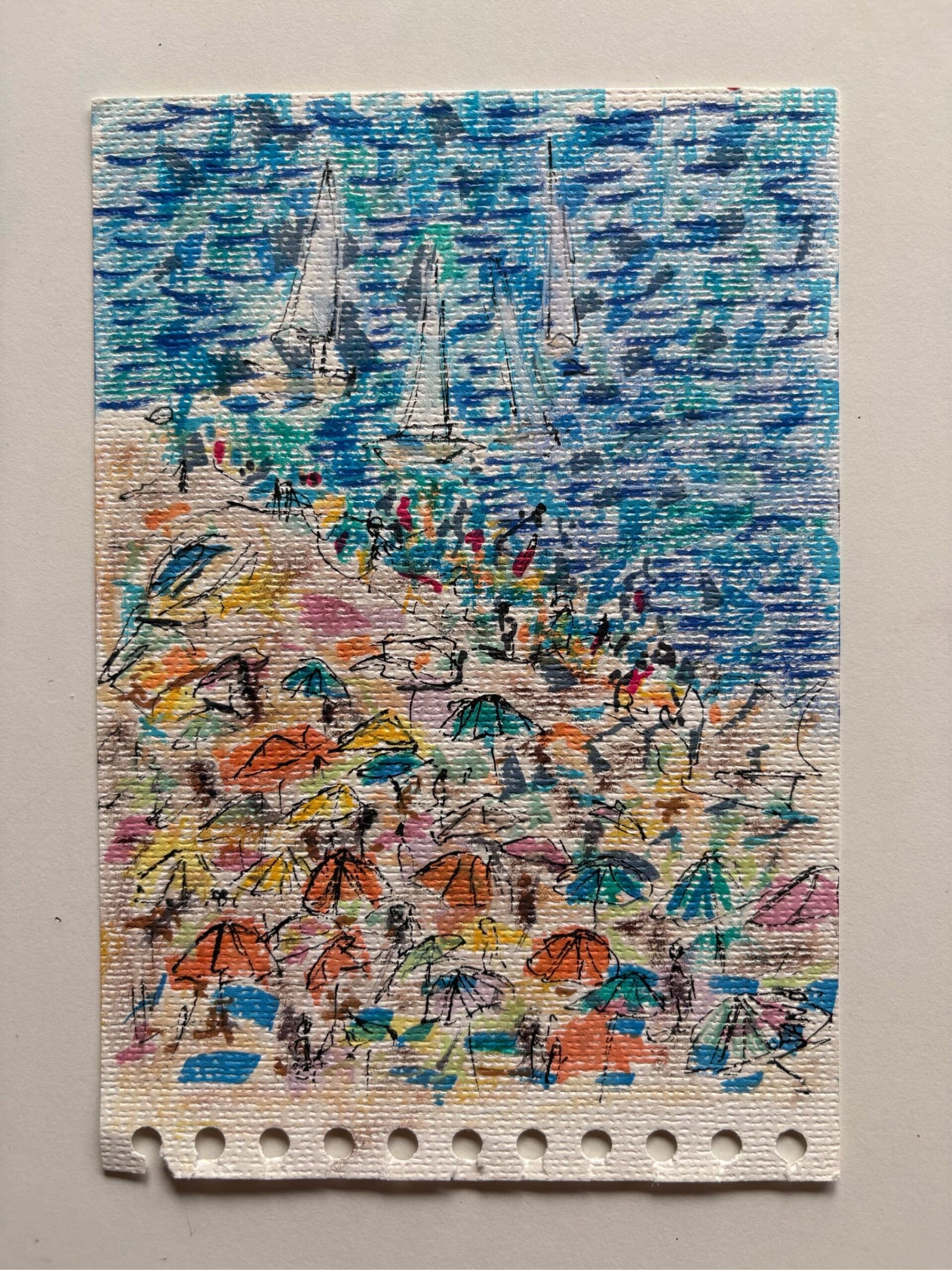 Original Irish Drawing - Irish Art Abstract - High Summer A4 - Image 3