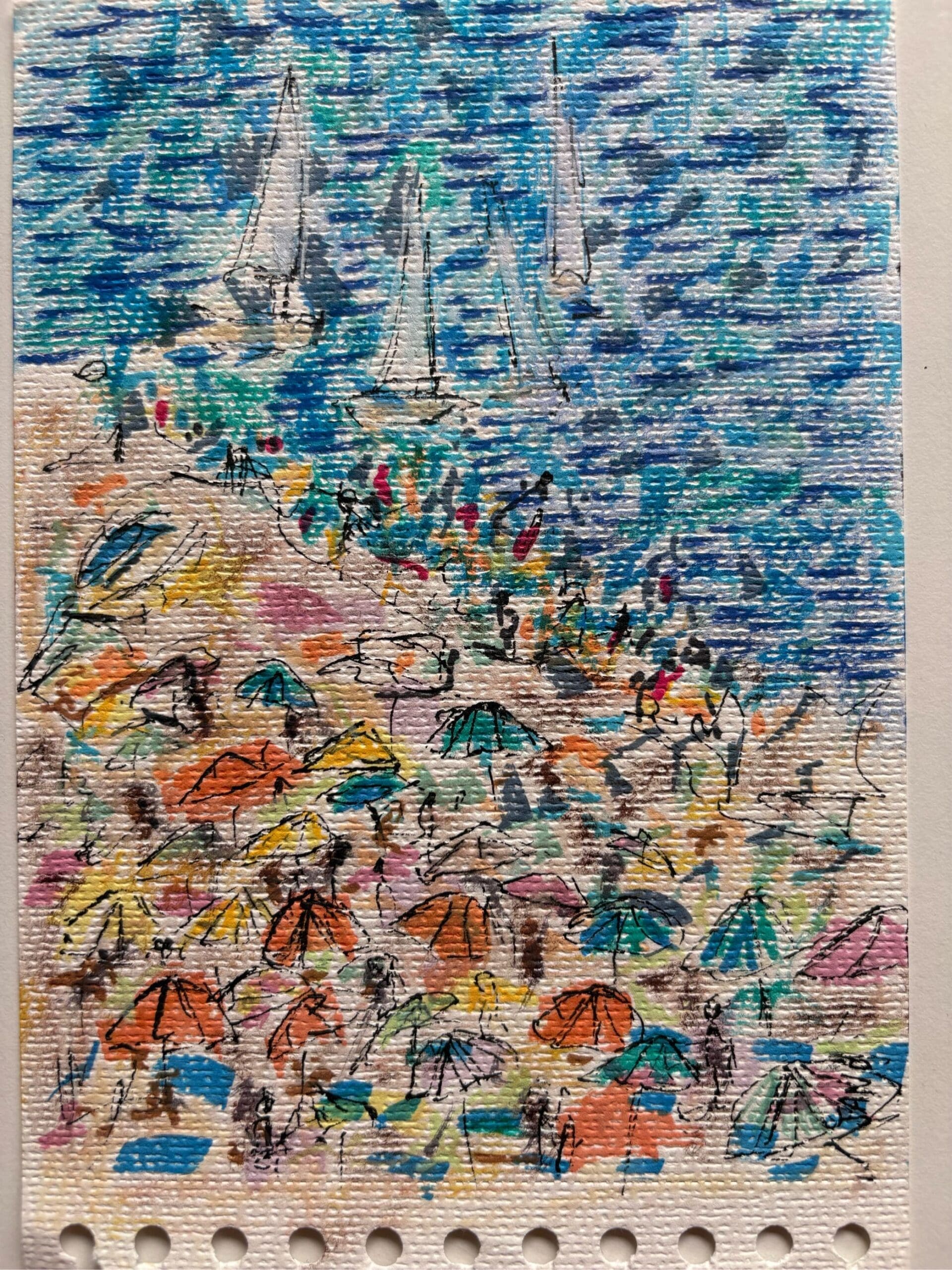 Original Irish Drawing - Irish Art Abstract - High Summer A4 - Image 2