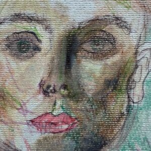 Original Irish Drawing - Irish Art - Sinead O’Connor Not Broken A4 Mounted
