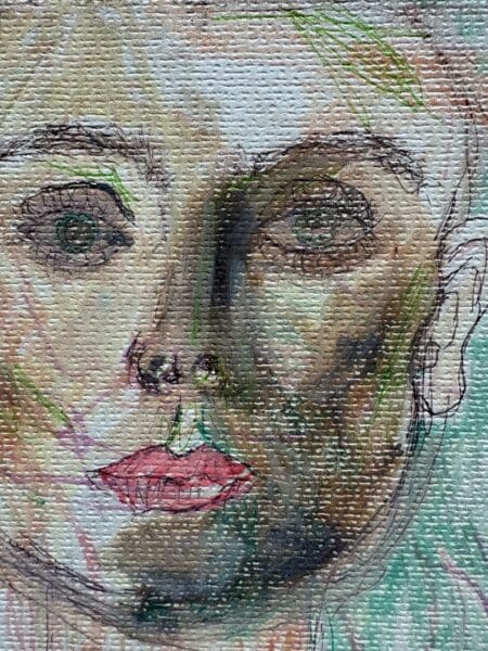 Original Irish Drawing - Irish Art - Sinead O’Connor Not Broken A4 Mounted