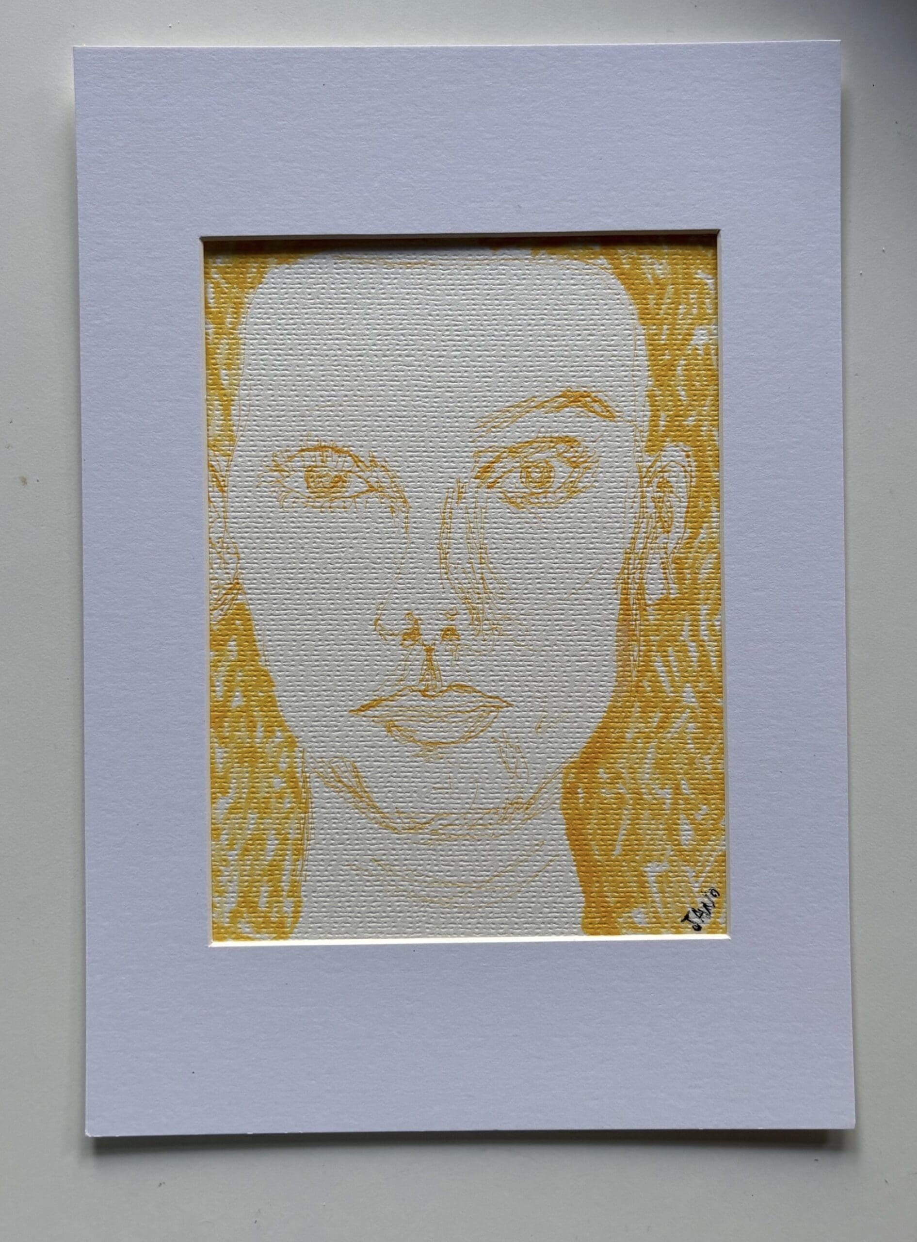 Original Irish Drawing - Irish Art - Sinead O’Connor Too Pretty A4 Mounted - Image 4
