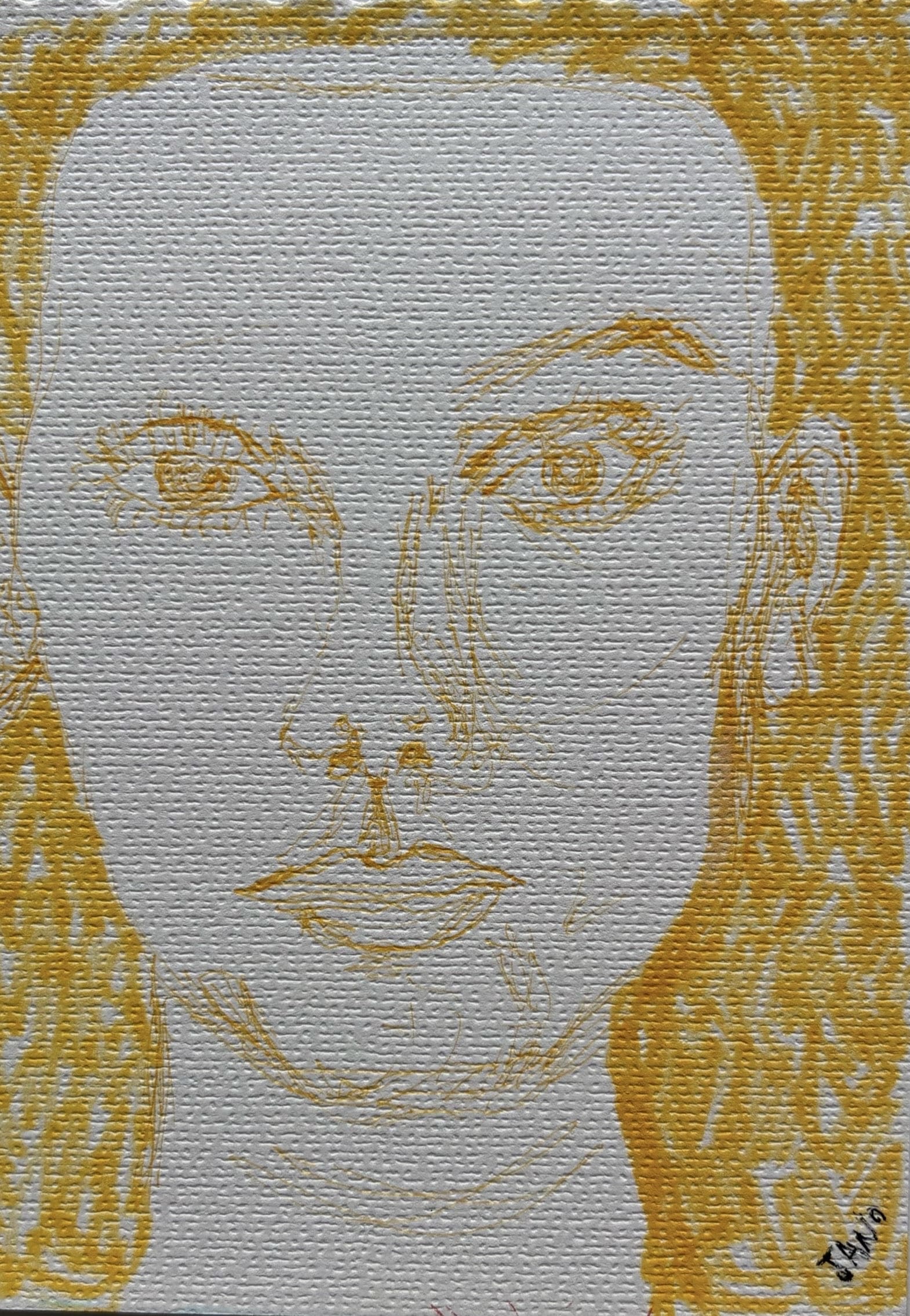 Original Irish Drawing - Irish Art - Sinead O’Connor Too Pretty A4 Mounted - Image 2