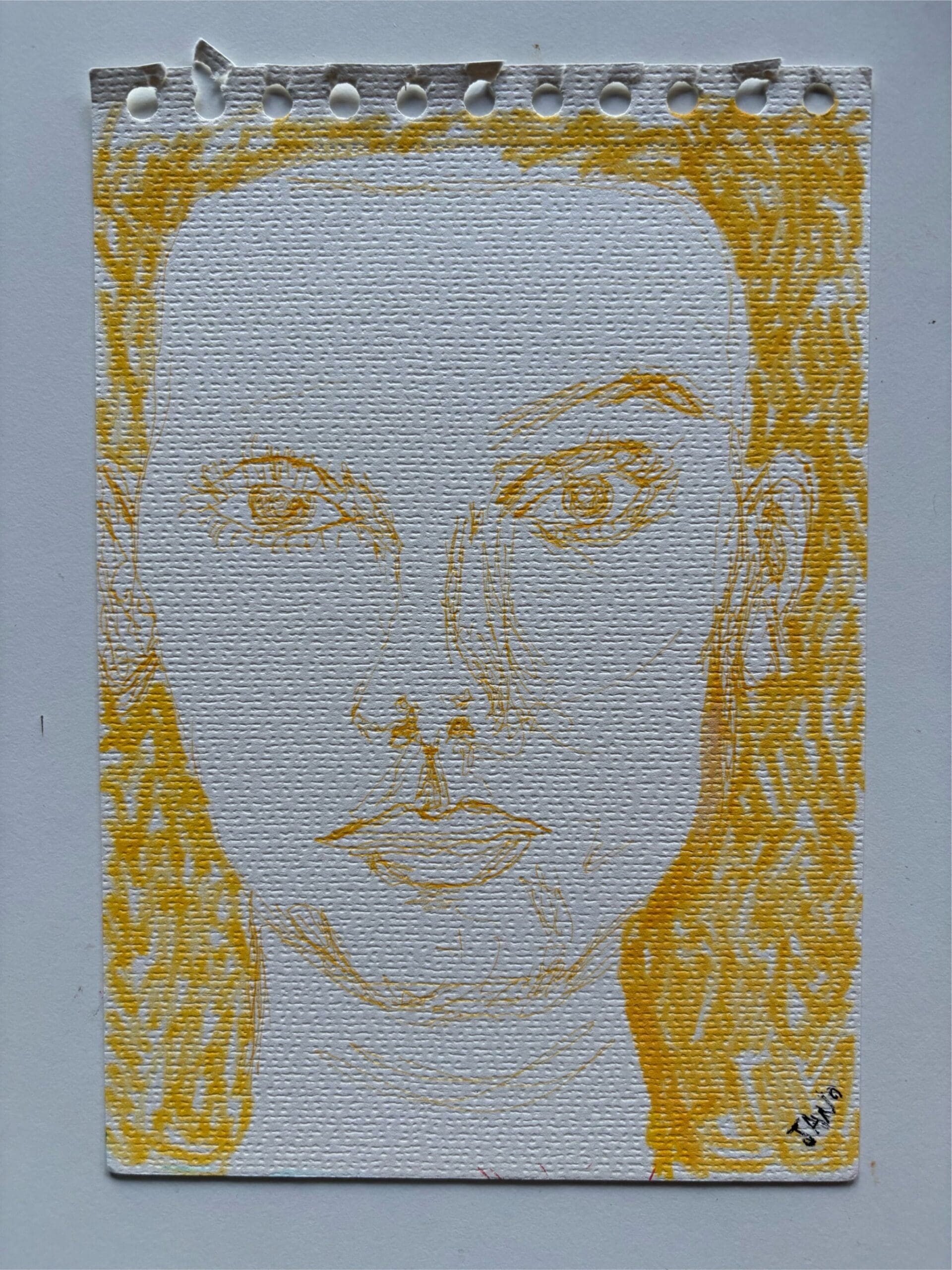 Original Irish Drawing - Irish Art - Sinead O’Connor Too Pretty A4 Mounted - Image 3