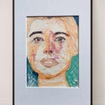 Original Irish Drawing - Irish Art Celebrity Portrait - Jessie A4 Mounted