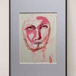 Original Irish Drawing - Irish Art Figurative Art - Movie Starlet A4 Mounted