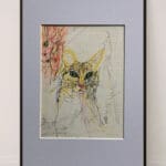 Original Irish Drawing - Irish Art Figurative Art - Copy Cat A4 Mounted