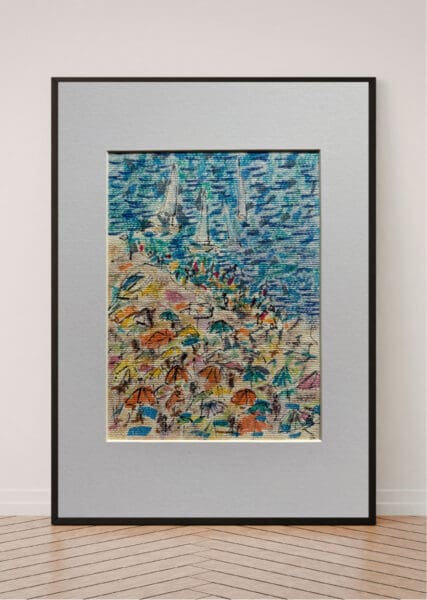Original Irish Drawing - Irish Art Abstract - High Summer A4