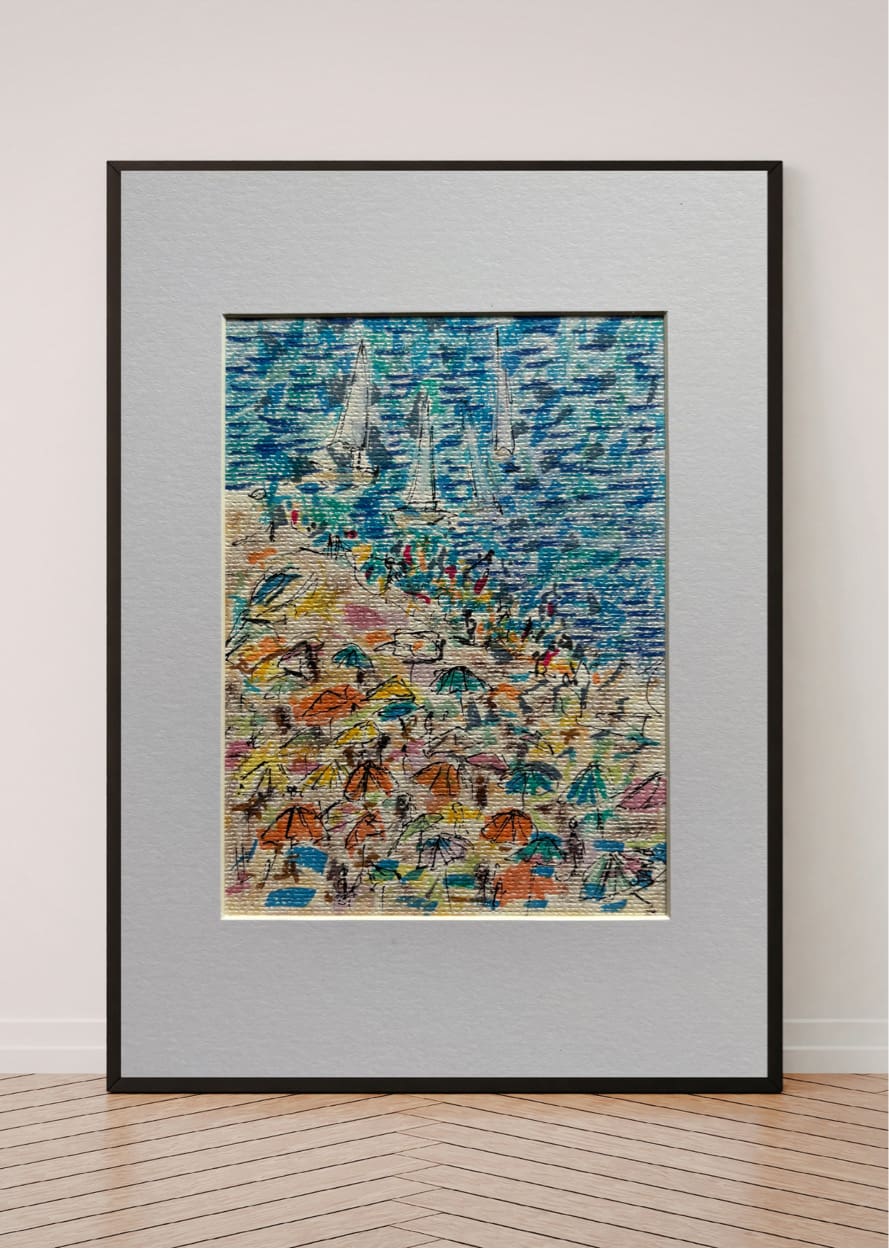 Original Irish Drawing - Irish Art Abstract - High Summer A4