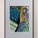 Original Irish Drawing - Irish Art Figurative Art - My Beardo A4 Mounted