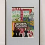 Original Irish Drawing - Irish Art - Framing The Shore A4 Mounted