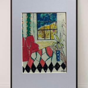 Original Irish Drawing - Irish Art - Interior Design - Interiors Art - Seafront Property A4 Mounted