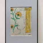 Original Irish Drawing - Irish Art Figurative Art - Times New Roman A4 Mounted
