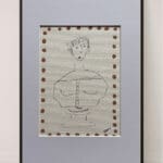Original Irish Drawing - Irish Art Figurative Art - When In Rome A4 Mounted