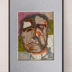 Original Irish Drawing - Irish Art Abstract Portrait - Dude - A4 Mounted