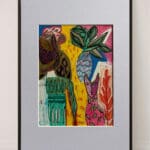 Original Irish Drawing - Irish Art - Cat, Animal - The Cat And The Jumper A4 Mounted
