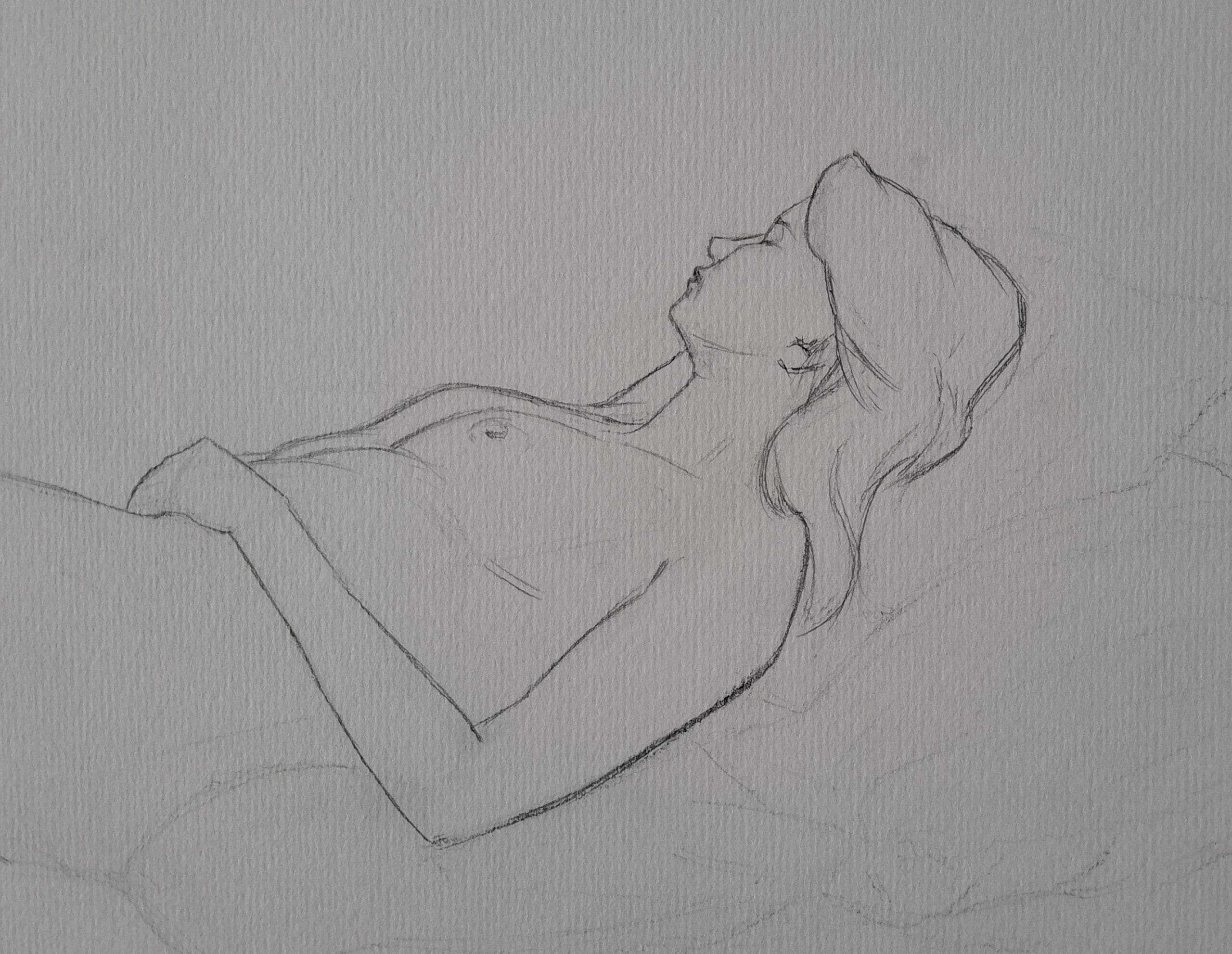 Reclining figure, contour
