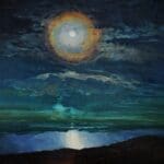 Lunar Halo. Nocturne (2026). Landscape Oil Painting