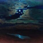 Falling Leaves Moon. Nocturne (2026). Landscape Plein Air Art