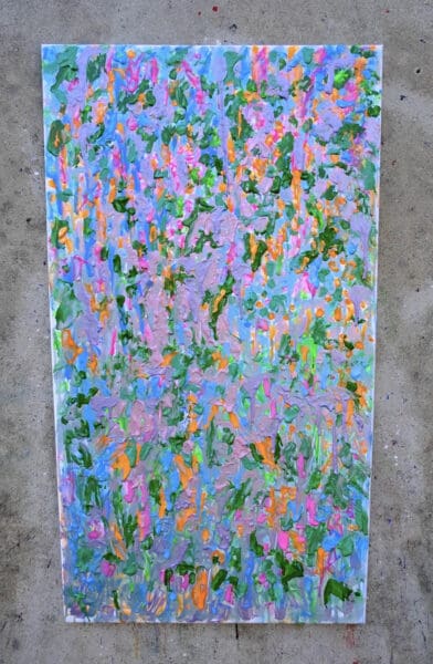 Broken Flowers Work #30 – Large Original Abstract Painting 50x90cm | Andrii Tuz