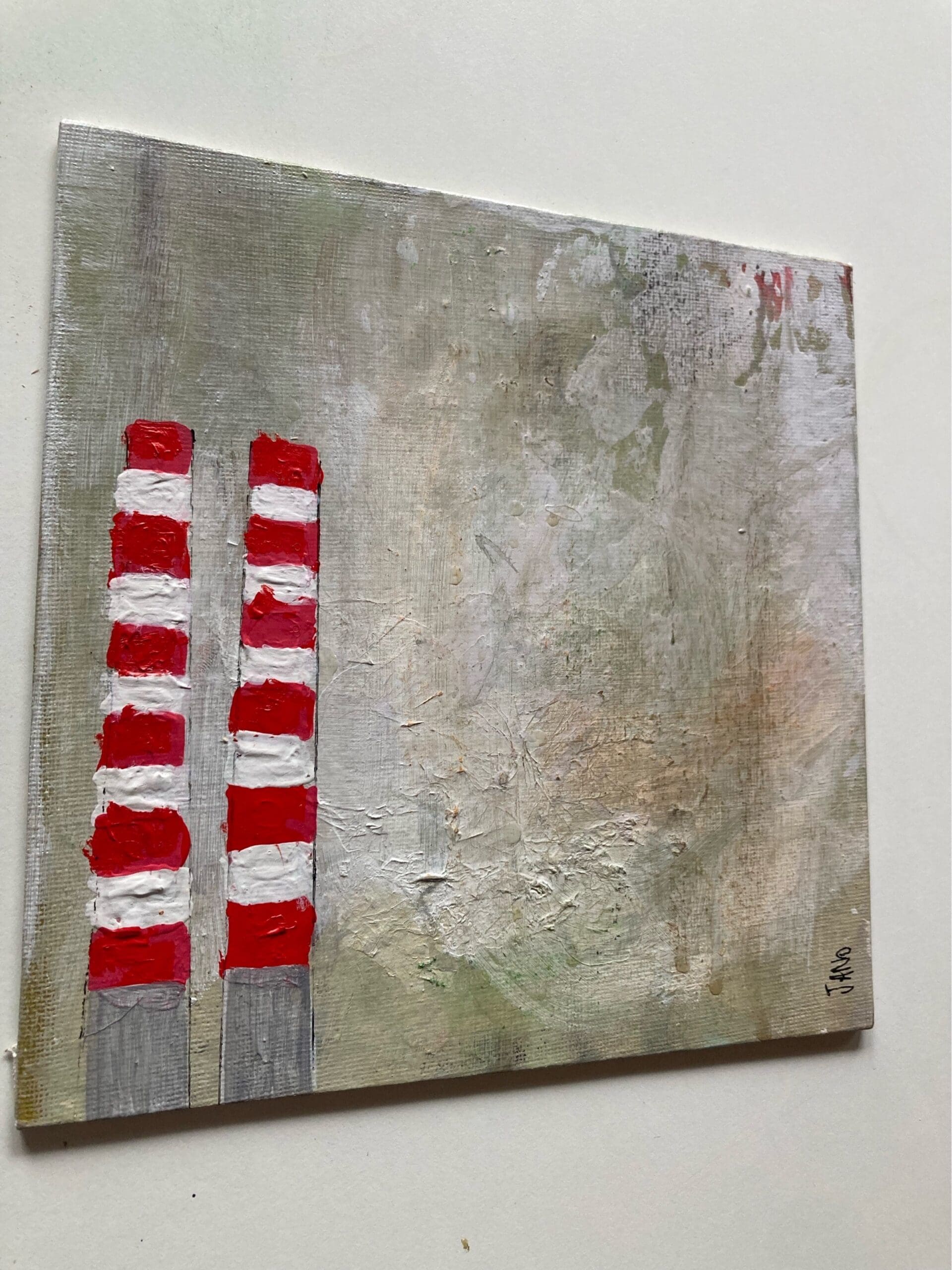 Chalk & Vermillion – Canvas on Board – Neutral Vignette Styling Gem - Image 5