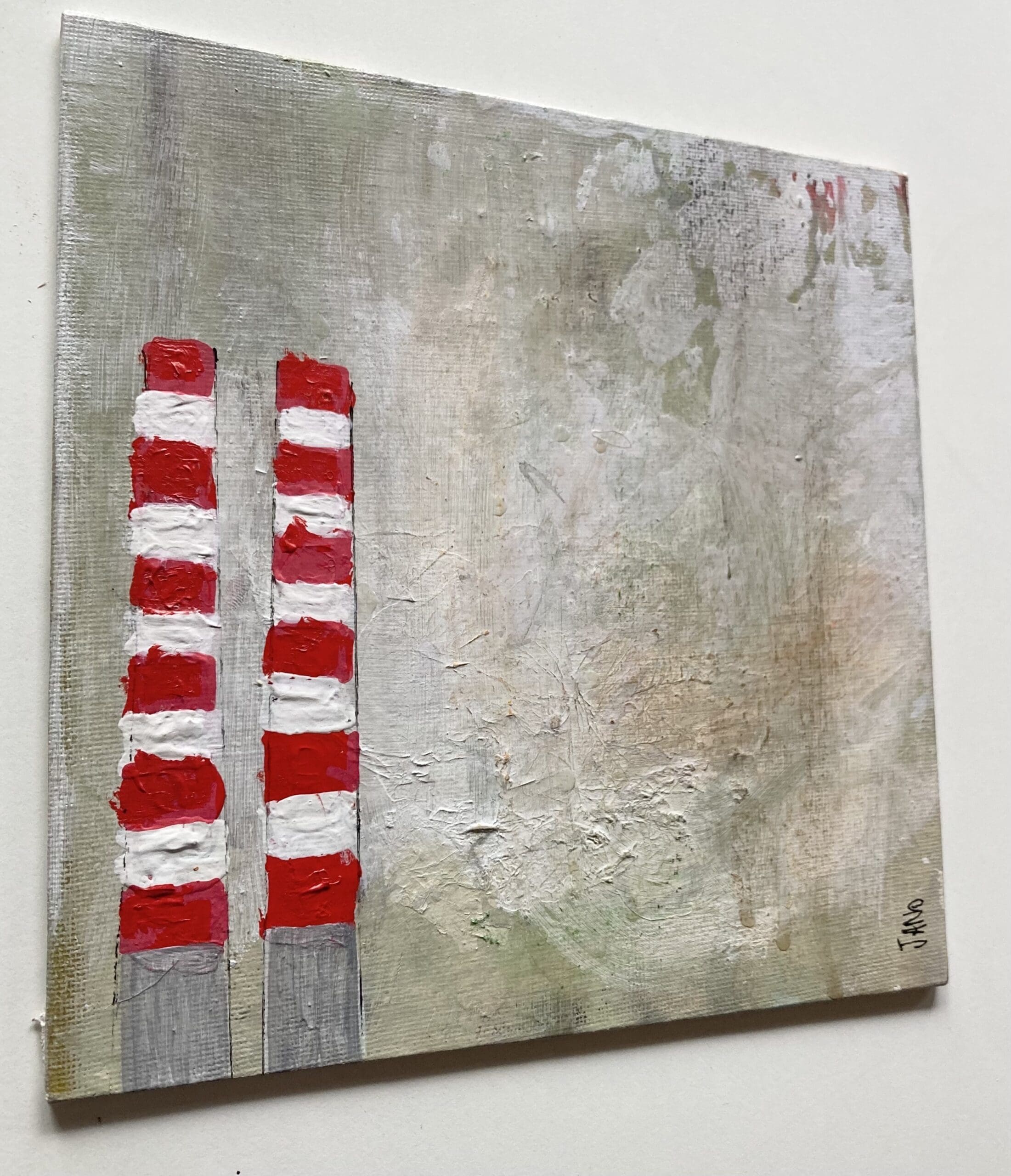 Chalk & Vermillion – Canvas on Board – Neutral Vignette Styling Gem - Image 2
