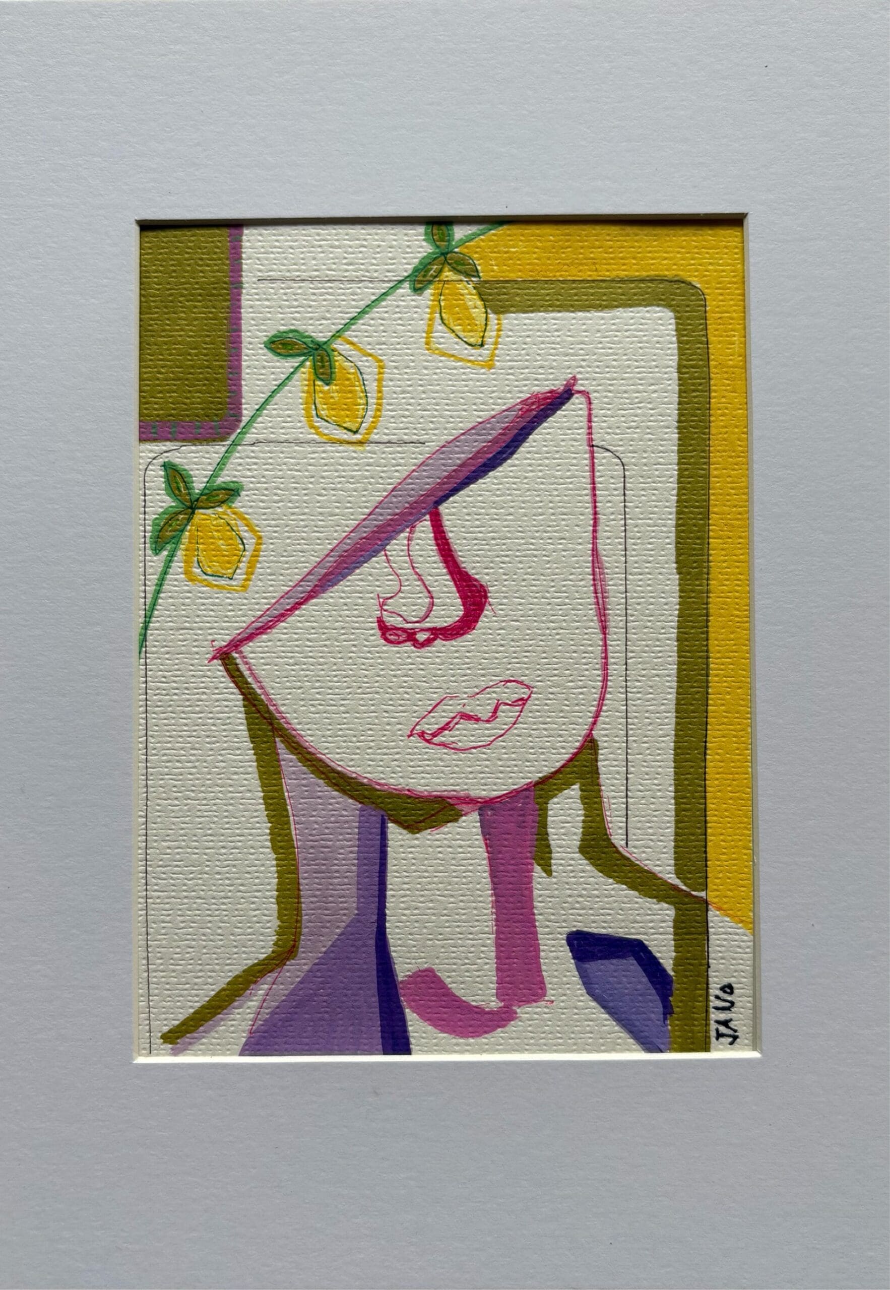 Original Irish Drawing - The Roman Layer -Contemplating Lemons - Image 3