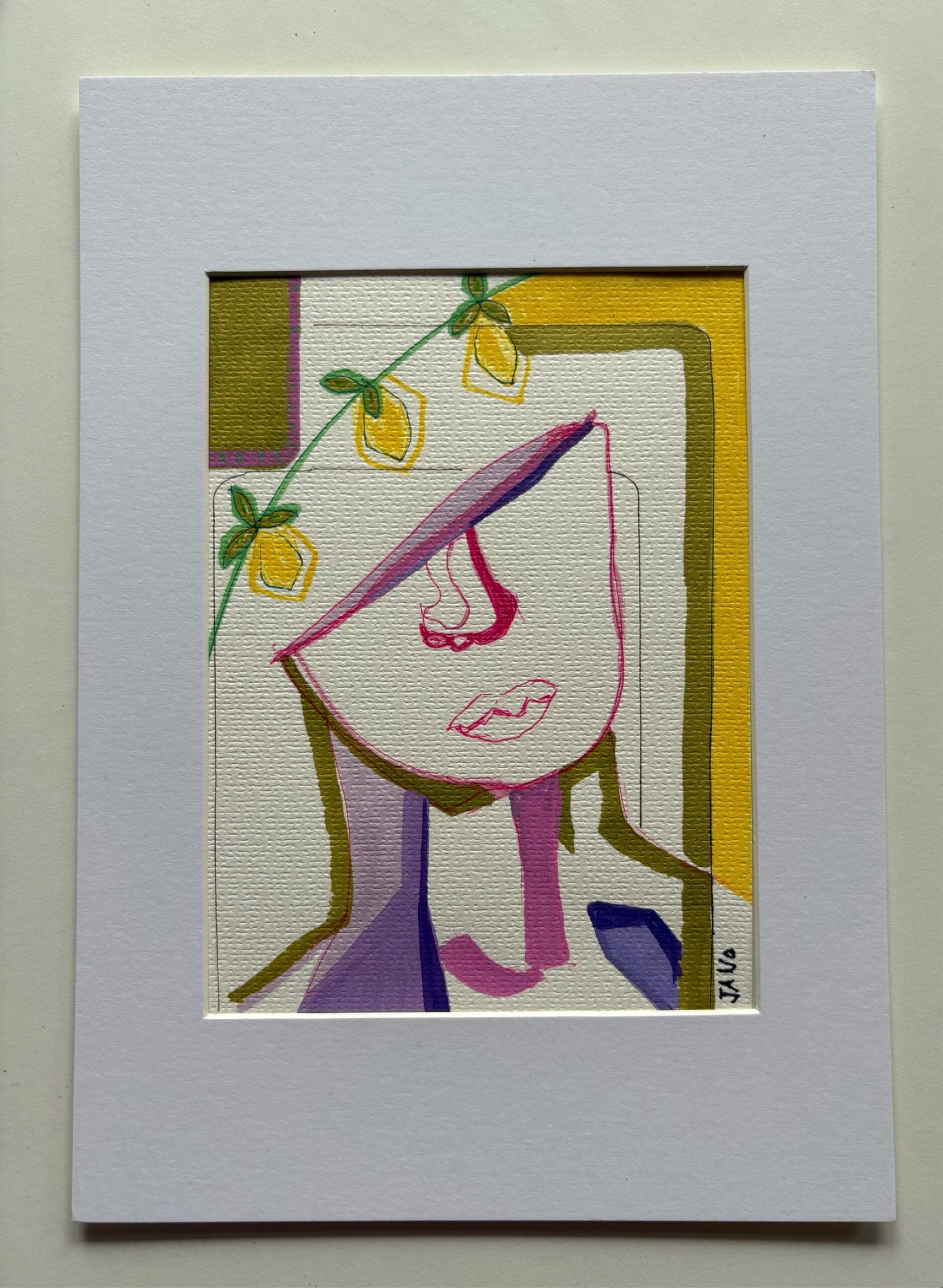 Original Irish Drawing - The Roman Layer -Contemplating Lemons - Image 2