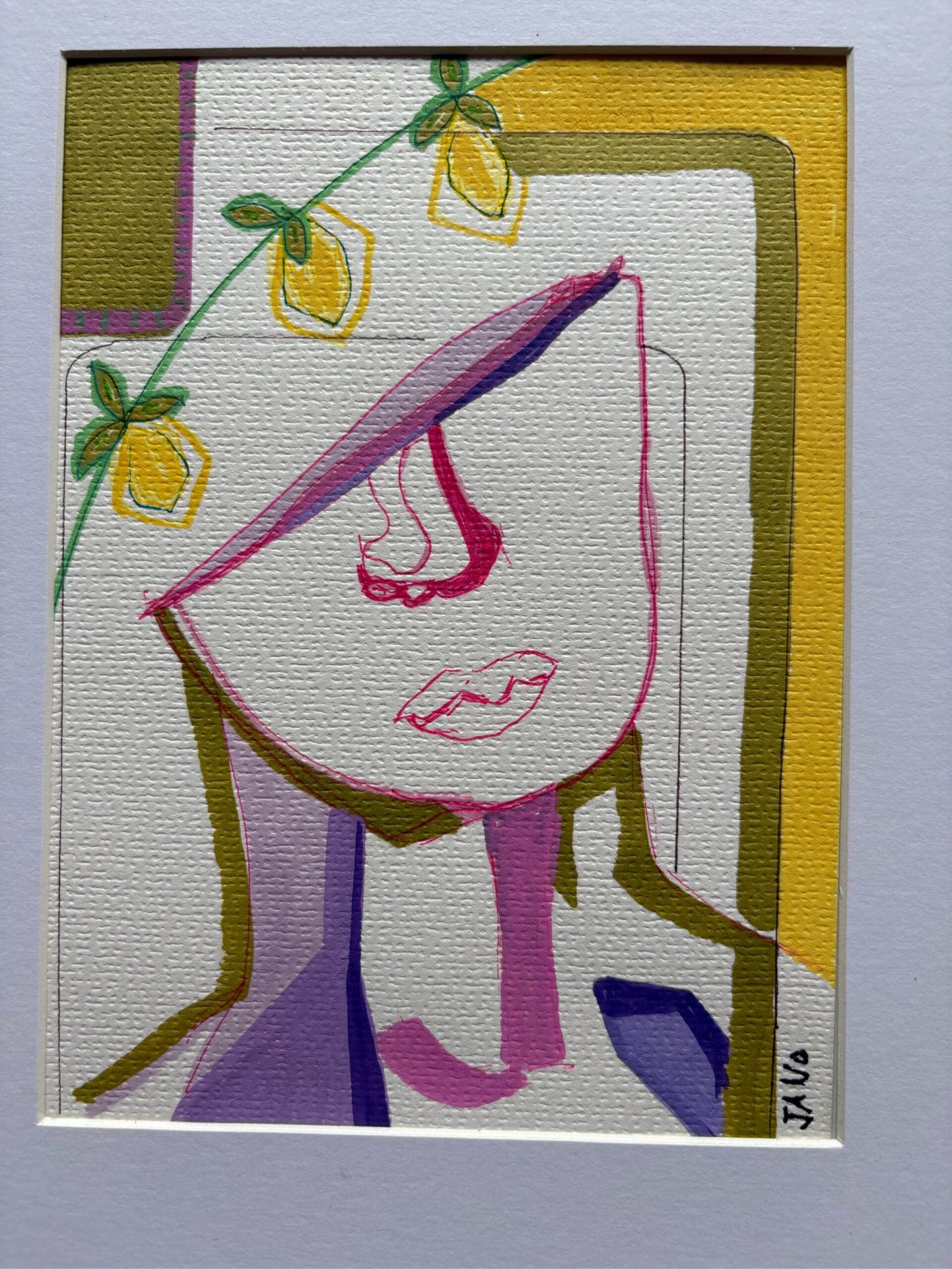 Original Irish Drawing - The Roman Layer -Contemplating Lemons - Image 5