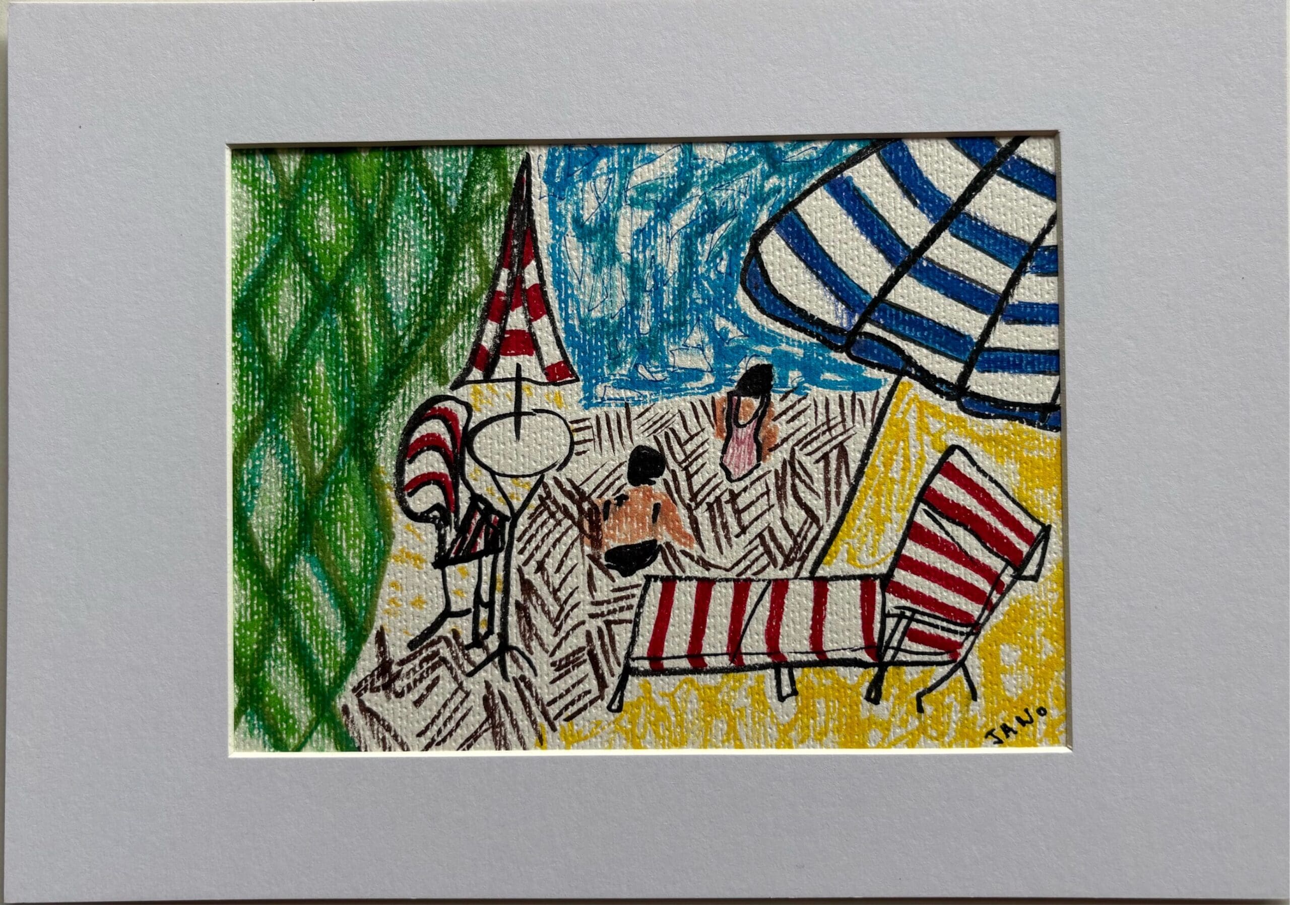 Original Irish Drawing - Irish Art Abstract - Saltwater Summer A4 - Image 6
