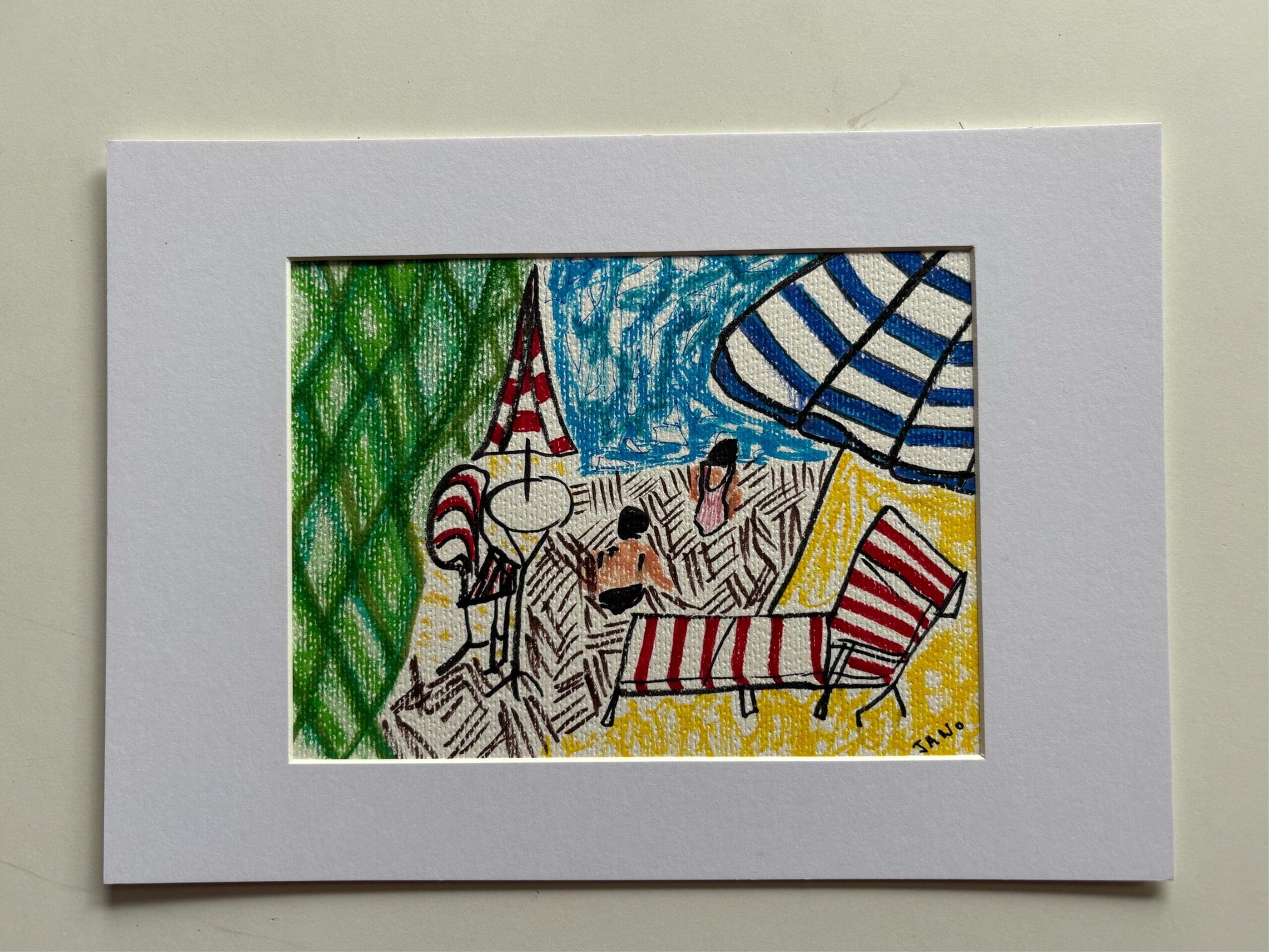 Original Irish Drawing - Irish Art Abstract - Saltwater Summer A4 - Image 2
