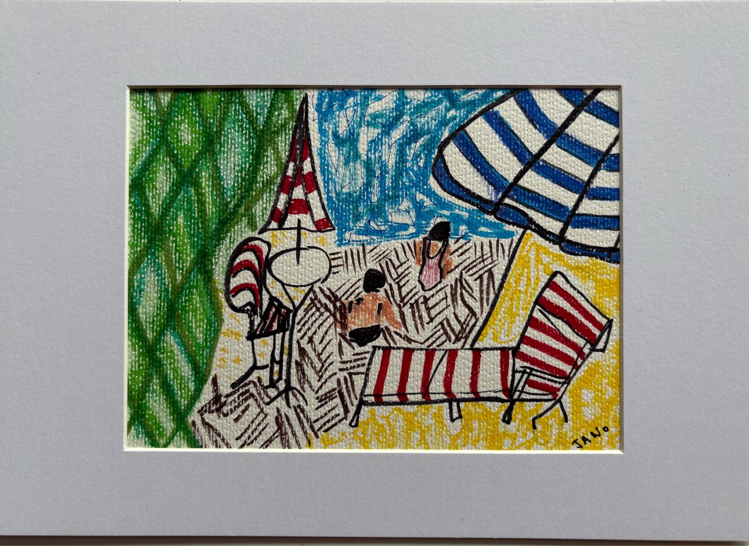 Original Irish Drawing - Irish Art Abstract - Saltwater Summer A4 - Image 3