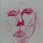 Original Irish Drawing - The Tech Layer - Elon Musk A4 Mounted