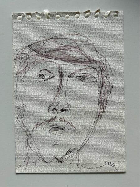 Original Irish Drawing - The Tech Layer - Error 404 A4 Mounted