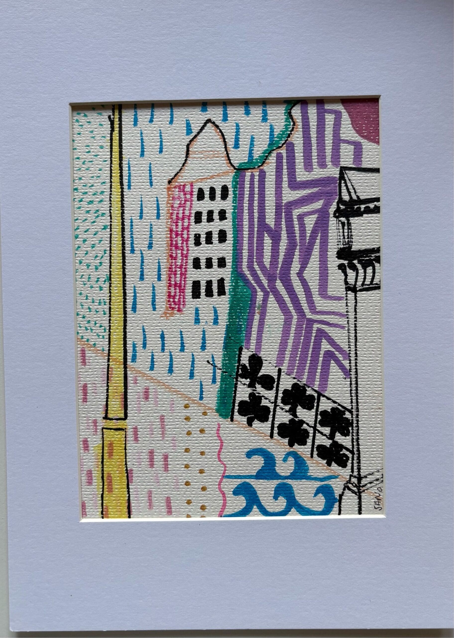 Original Irish Drawing - The Dublin Layer - Rhythm Of The City