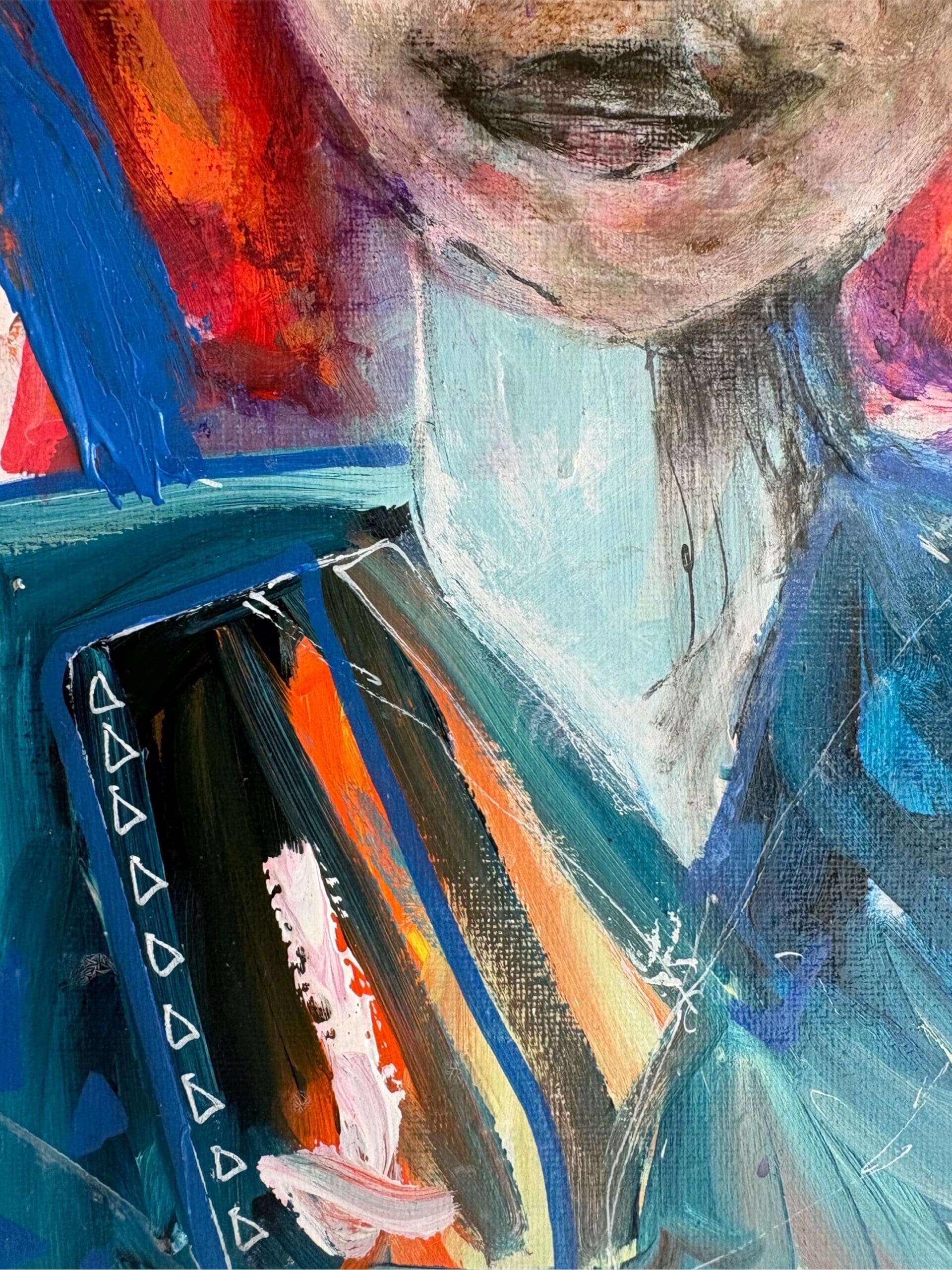 All Grown Up (40cm) - Colour Saturated Fauvist Figurative Art - Image 6
