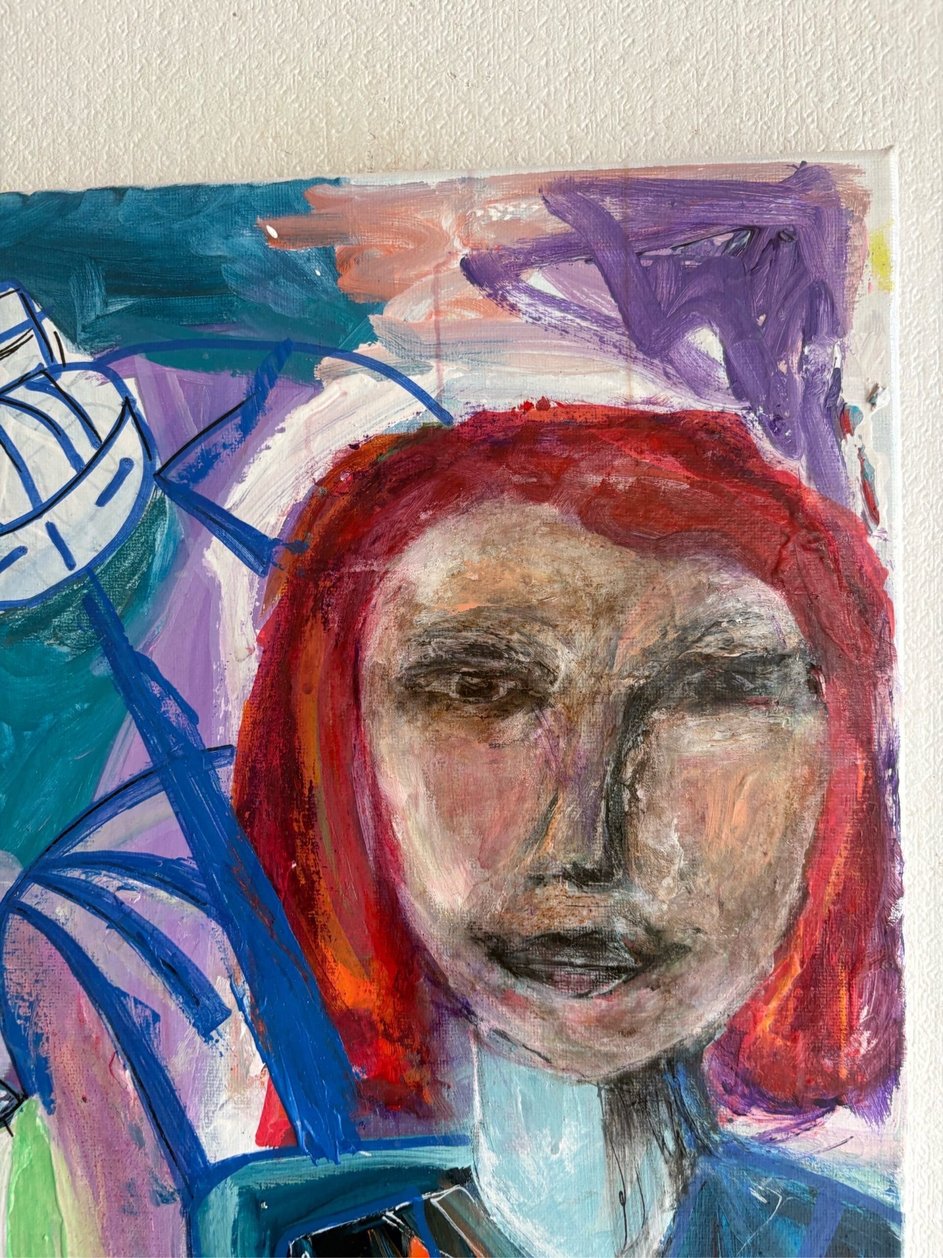 All Grown Up (40cm) - Colour Saturated Fauvist Figurative Art - Image 4
