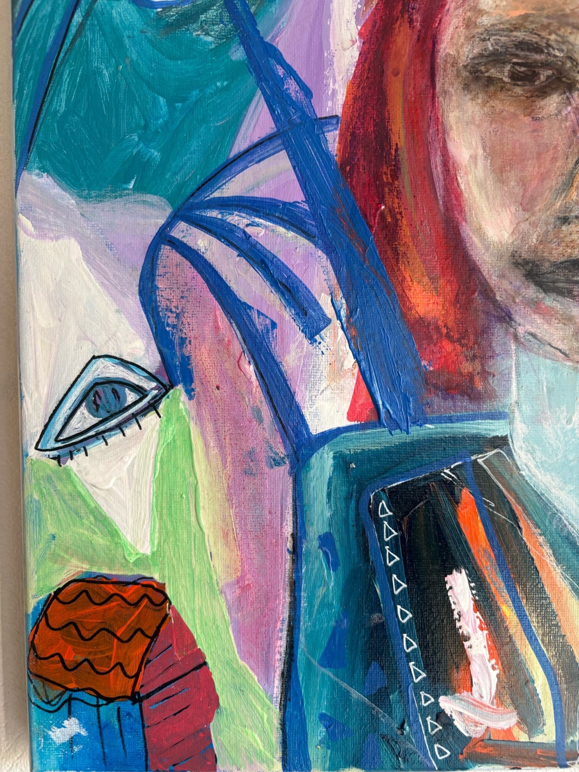 All Grown Up (40cm) - Colour Saturated Fauvist Figurative Art - Image 7