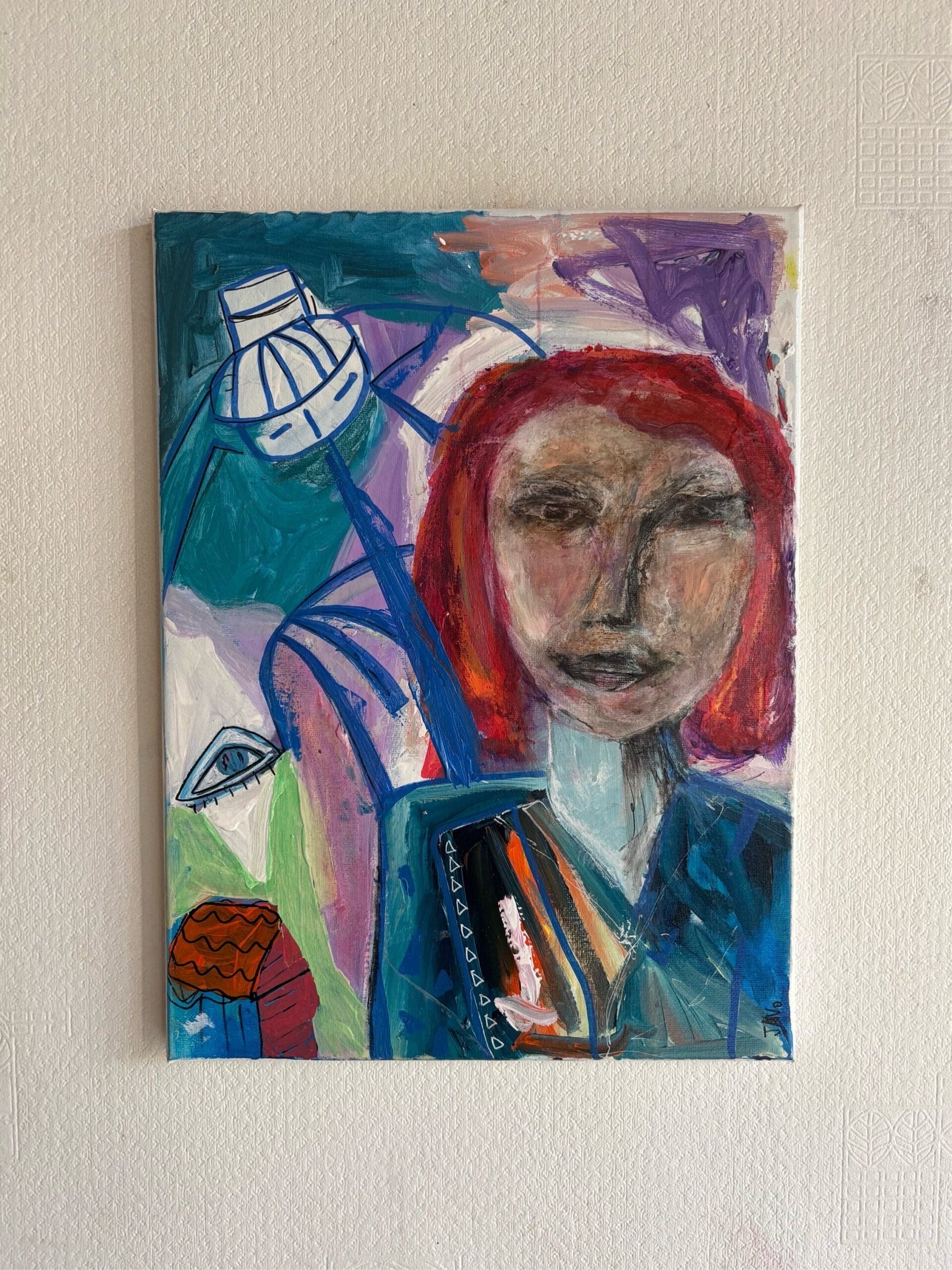 All Grown Up (40cm) - Colour Saturated Fauvist Figurative Art - Image 2