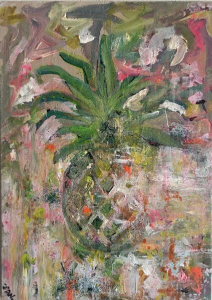 Ananas -Pineapple (42 cm) Contemporary Fruit Art Irish Abstract Art