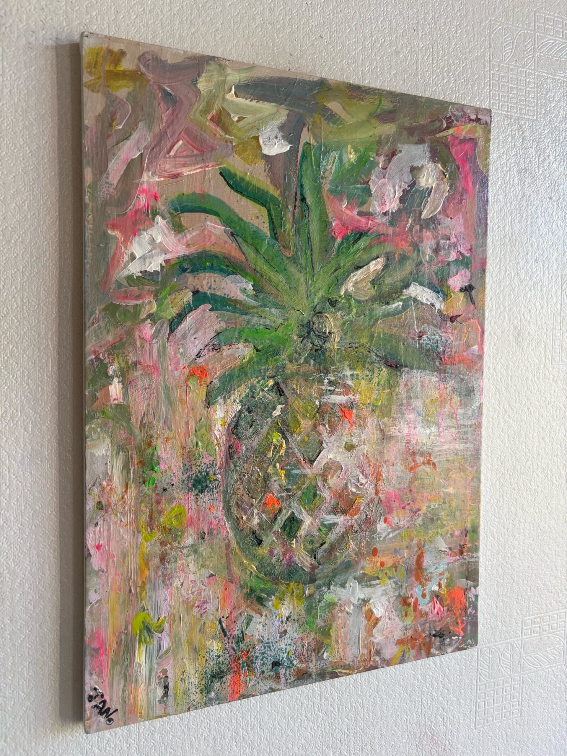 Ananas -Pineapple (42 cm) Contemporary Fruit Art Irish Abstract Art - Image 3