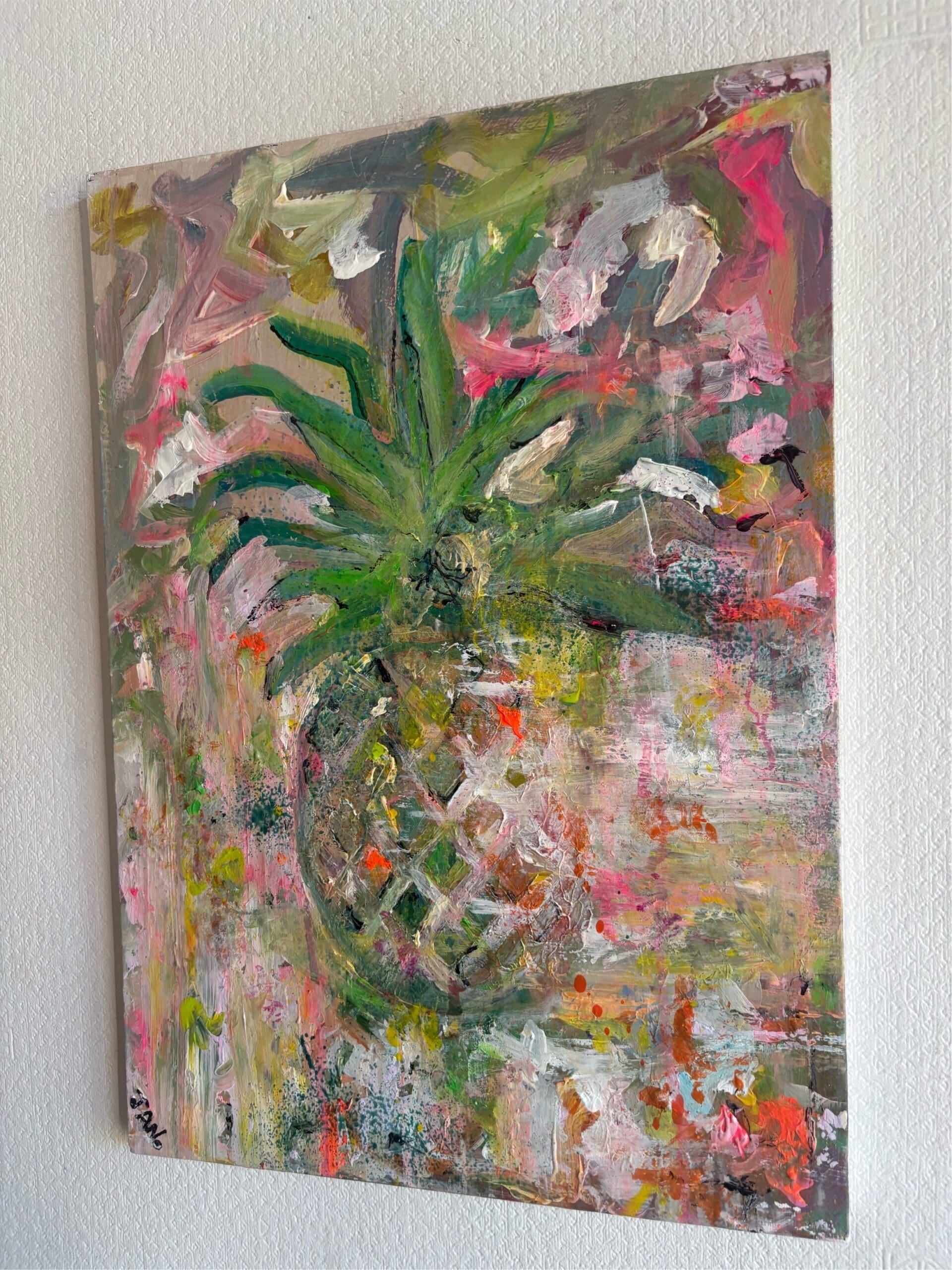 Ananas -Pineapple (42 cm) Contemporary Fruit Art Irish Abstract Art - Image 2