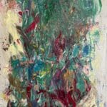 Green Pinks Fly (42 cm) - contemporary Irish Abstract Art