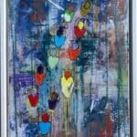 The Peleton III 43cm Framed - Contemporary Cycling Art Abstract Art