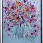 Floral Melody II 43 cm - Drippy and Gritty Floral In Abstract