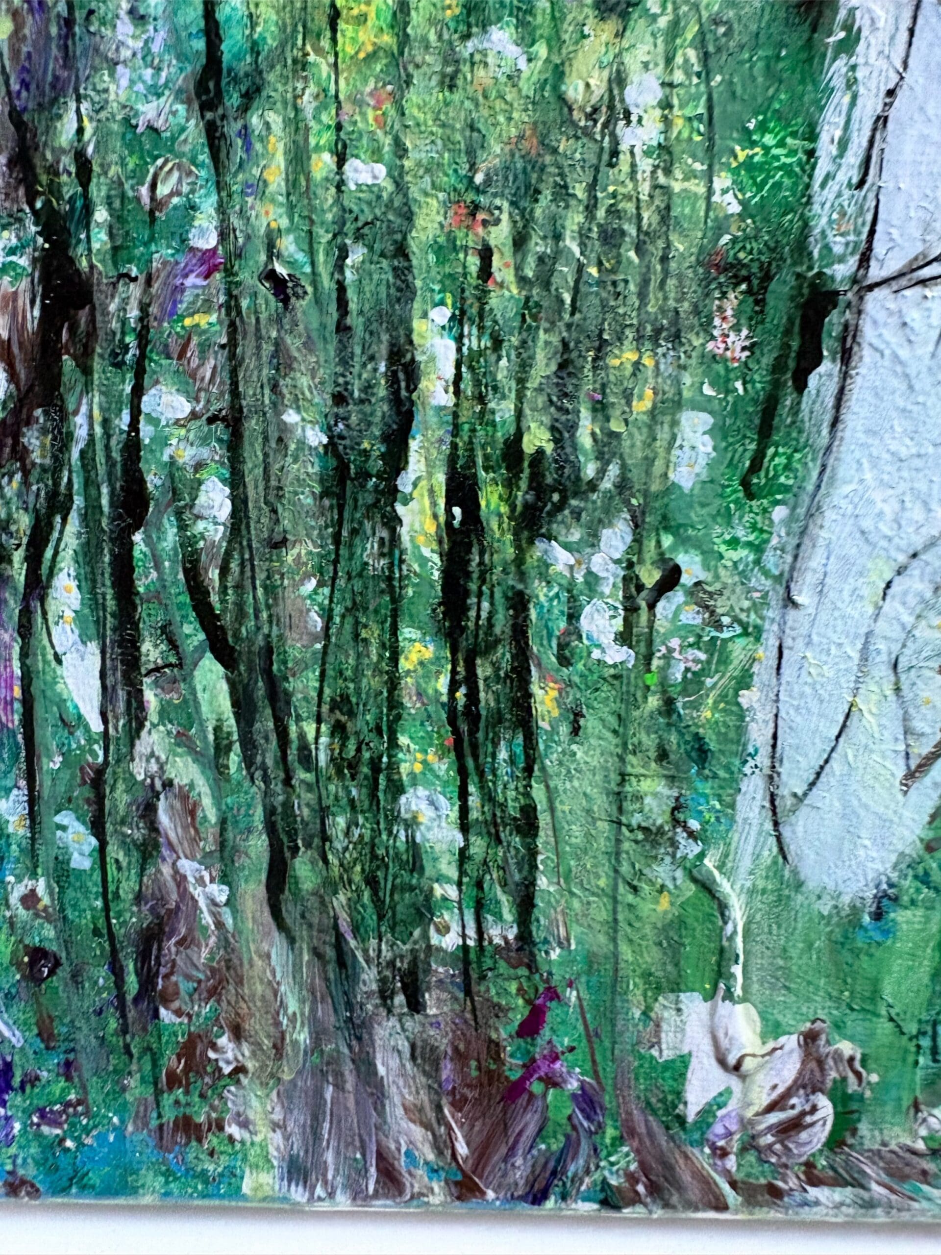 Original Contemporary Painting Modern Irish Art for Eclectic Home – French Lessons in Green 43cm - Image 4